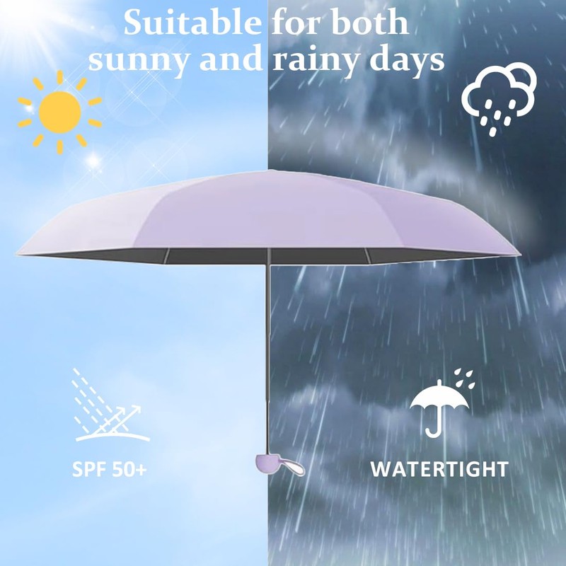Aethryon Mini Travel Umbrella, Rain or Sunshine for Outdoor Use,