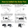 25W Solar Exhaust Fan for Chicken Coop with Power Adapter