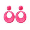 Retro Neon Dangle Earrings for Women 70s 80s Acrylic Hoop