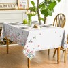 Horaldaily Spring Tablecloth 60×104 Inch Rectangular, Hummingbird Butterfly Flower Washable
