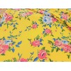 Color Selection Yellow Roses Jersey Knit Fabric Apparel Floral Poly
