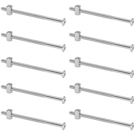 10 Sets of Furniture Connector Bolts and Barrel Nuts,Bed Bolt and Nut Kit (M6×110mm)