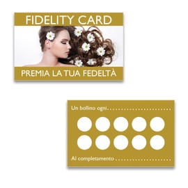 Loyalty Cards 10 Multipurpose Design Boxes for Beauticians Hairdresser Masseuse Shops Bars Barbers, Fidelity Card Multipurpose Printed on Paper 350 g Loyalty Your Customers (50 Pieces)