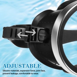 SUPVOX Scuba Diving Mask: Professional Stainless Steel Spearfishing Goggles with Tempered Glass - Anti-Fog Wide View Snorkeling Gear for Adults & Free-Diving