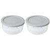 Pyrex 7201 4 Cup Glass Bowls & 7201-PC Jet Gray