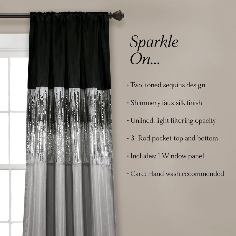 Lush Decor Night Sky Window Curtain Panel, Single 42"W x