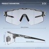 KAPVOE Photochromic UV400 Protection Clear Sports Sunglasses for Men Women