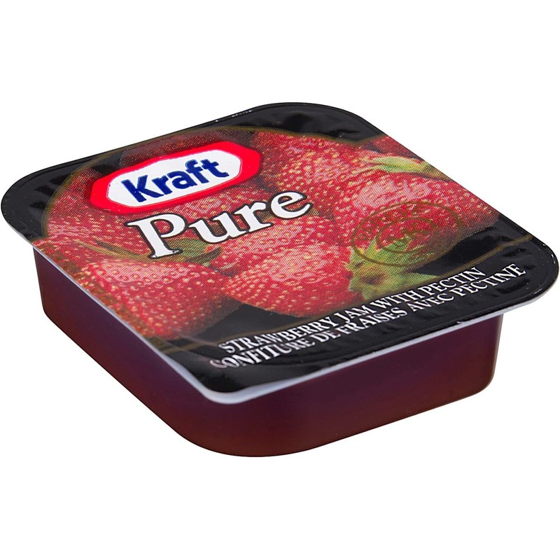 Kraft Peanut Butter and Strawberry Jam Portions, 30 CountQ