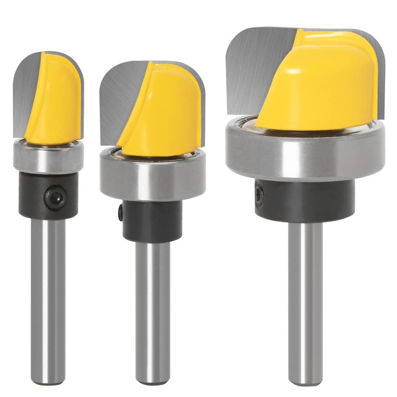 ASNOMY 1/4 Inch Shank Bowl and Tray Router Bit,3Pcs Cove