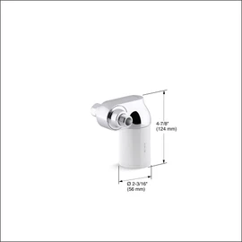 KOHLER R24612-CP Aquifer Filtered Shower Head Attachment, Filtration System Attaches to Most Existing Shower Heads, Reduces Chlorine, Odor, and Controls Scale, Polished Chrome