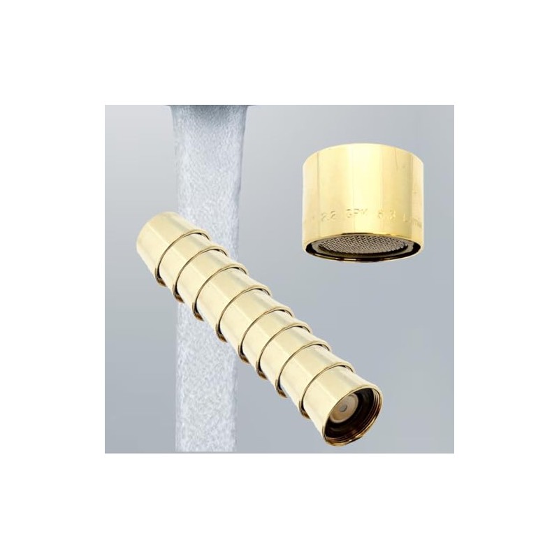 Small Polished Brass Faucet Aerator 10 Pack 2.2 Gpm Junior