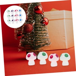 ORFOFE 40pcs Luminous Miniaturized Mushrooms Resin Decoration Pieces Night-Light Mushroom Statues for Decor