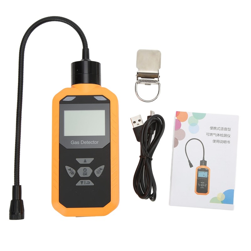 ABH502‑EX LCD Combustible Gas Detector Portable Gas Leakage Alarm for