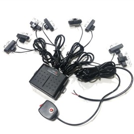 sakurawing Flash Light, Strobe LED Kit, 12 V with Switch, Explosive Light, High Brightness, Car, Truck, Decoratra, Red, Blue