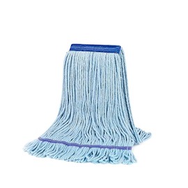 Heavy Duty String Mop for Floor Cleaning – Industrial Commercial Wet Mop with Extra Replacement Mop Head – Super Absorbent Cotton Mop for Home, Garage, Office, Workshop, Warehouse – No Handle