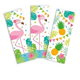 Junaversum 24 Bookmarks Flamingo Party Bag Guest Gift for Birthday Children's Birthday Wedding Christening Girls