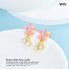 VYYU Gold Flower Earrings for Women Girls, Beautiful Daisy Ear