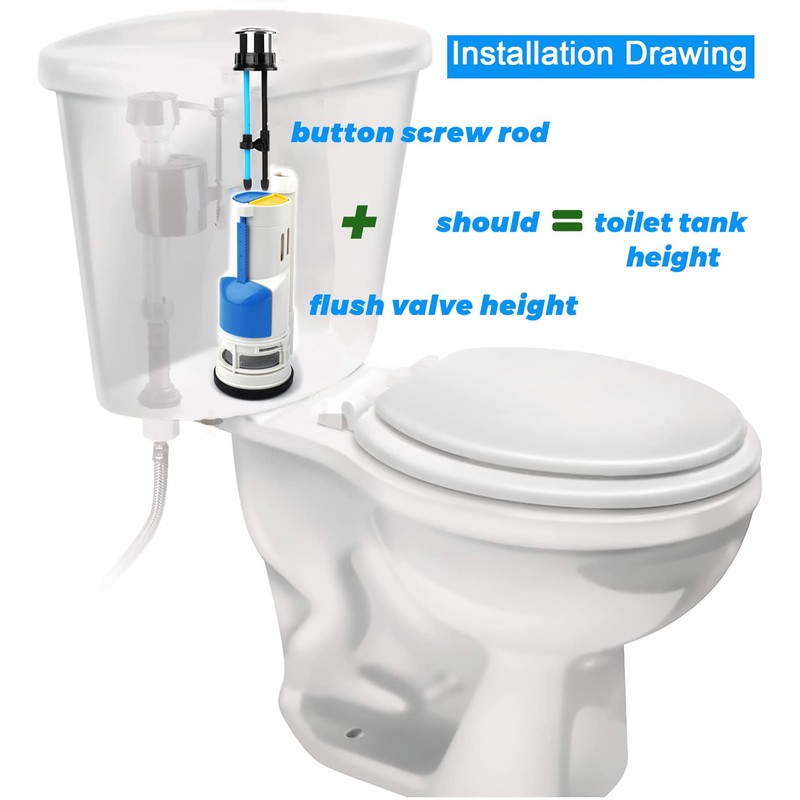 2 Inch Toilet Flush Valves Toilet Repair Kit Dual Flush
