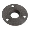 2Pcs Malleable Iron Pipe Fittings Wall Floor Flange Rusty Industrial