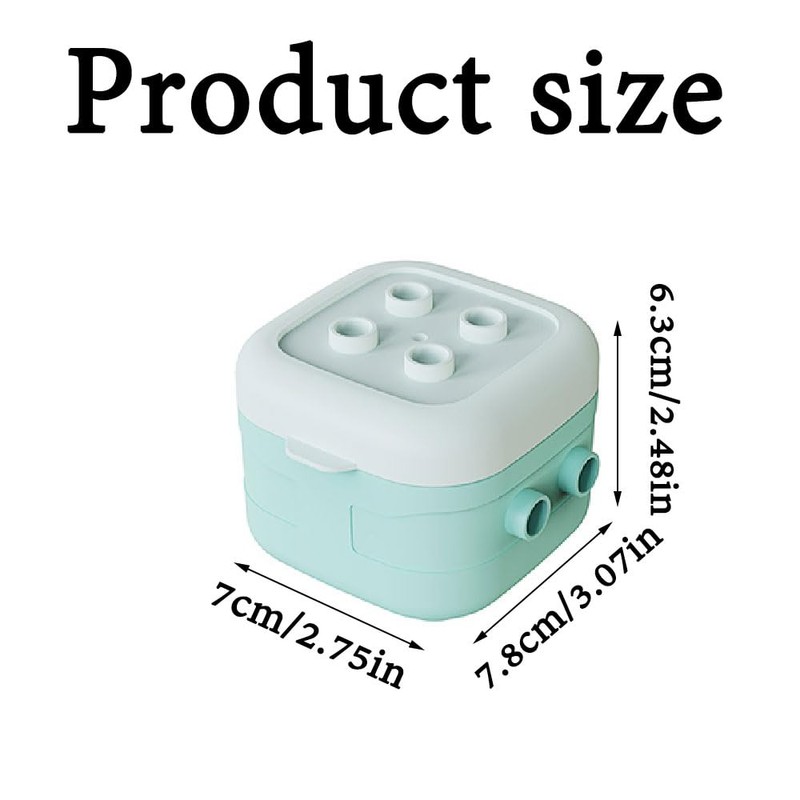 Building Blocks Food Storage Containers with Lids, 4PCS Reusable Snack