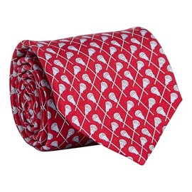vineyard vines Lacrosse Silk Tie, Lighthouse Red, 00
