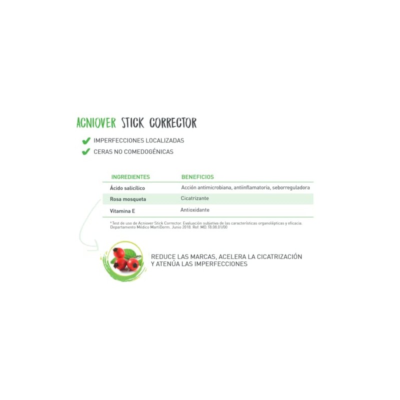 MartiDerm Acniover Stick Corrector Anti-imperfecciones. Camufla, reduce y seca imperfecciones