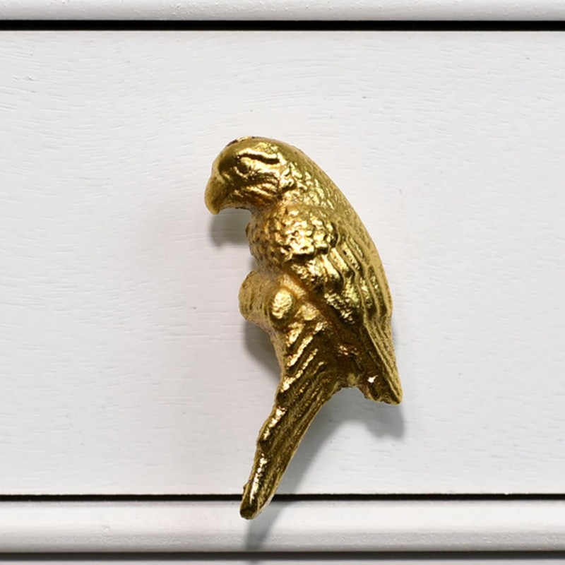Melody Maison Metallic Gold Parrot Drawer Knob
