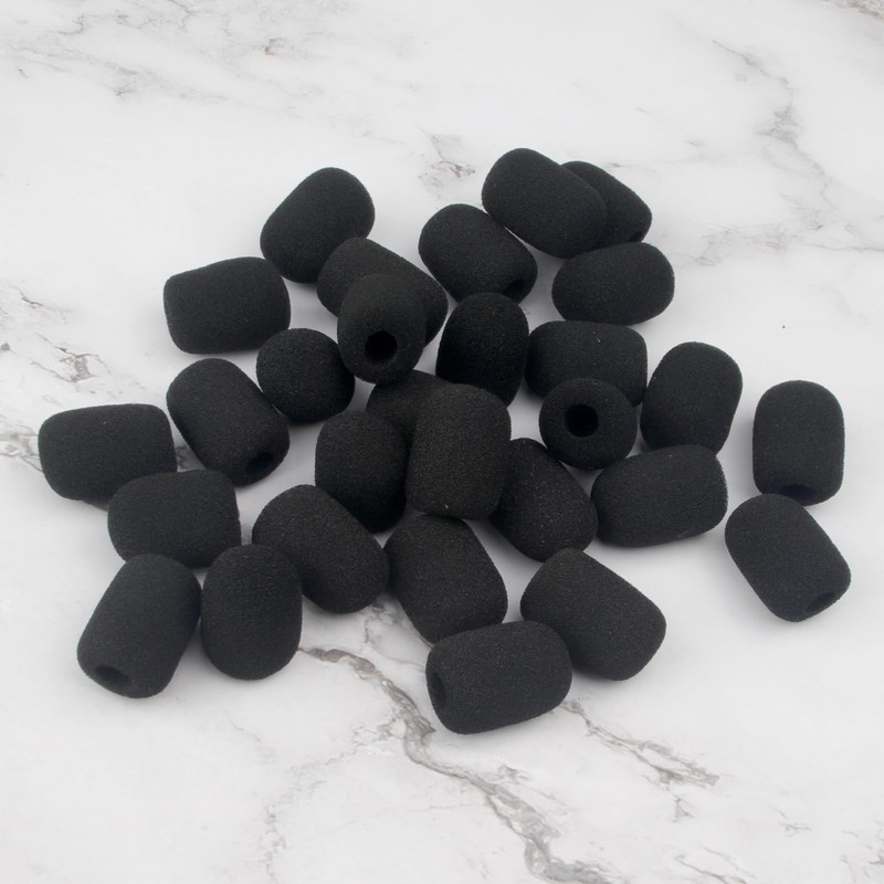 Pack of 30 Pop Protection Microphones, Foam Wind Protection for