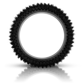 FIX ZHANG 237049 Black Nylon Carpet Brush Replacement for Oreck Commercial ORB550MC, ORB600MW, ORB700MC Orbiter Floor Machines,12" Diameter, 0.012" Bristle Diameter