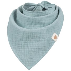 Smarilla Neckerchief, Triangular Scarf, Bandana, Headscarf, Plain, Girls, Boys, Baby, Muslin, mint green, Unit size