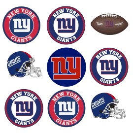 Unbranded New York Giants Edible Image Toppers. Edible Round Pre Cut Stickers. - 30 circles 1.5"