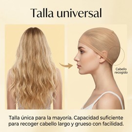 4 Piezas Mallas para Pelucas Wig Cap, Gorras de Extremo Cerrado Transpirables y Elásticas para Mujeres Hombres Niños, Red de Pelo para Cosplay Halloween Maquillaje
