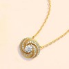 Moissanite Spiral Swirl Pendant Necklace | Lab Grown 0.4ct Diamond
