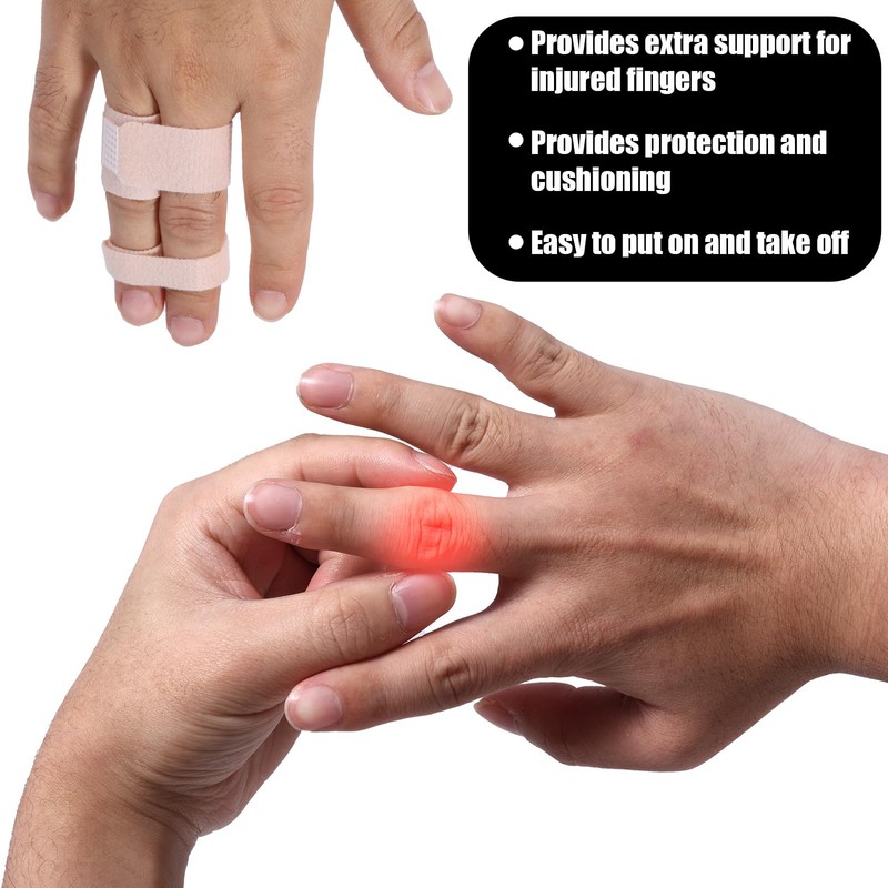 BOXOB 10pcs Buddy Straps for Fingers, Reusable Finger Buddy Splints