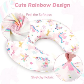 Pea Pod Nursing Pillow Cover Soft & Stretchy Removable Slipcover for Breastfeeding Pillows, Comfortable Nursing Pillow Case for Newborn, Snug Fit, Washable Feeding Pillow Slipcovers in Cute Unicorn