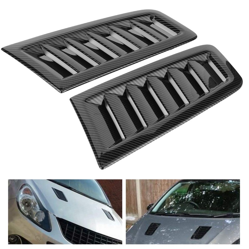 Car Hood Vent, 2Pcs Universal Bonnet Air Vents Engine Intake