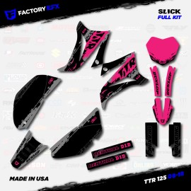 Factory EFX Gray & Pink Slick Racing Graphics Kit fits 08-24 YAMAHA TTR125 TTR 125 decal