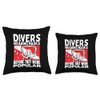 Scuba Diving Mask Pun Funny Scuba Diver Throw Pillow