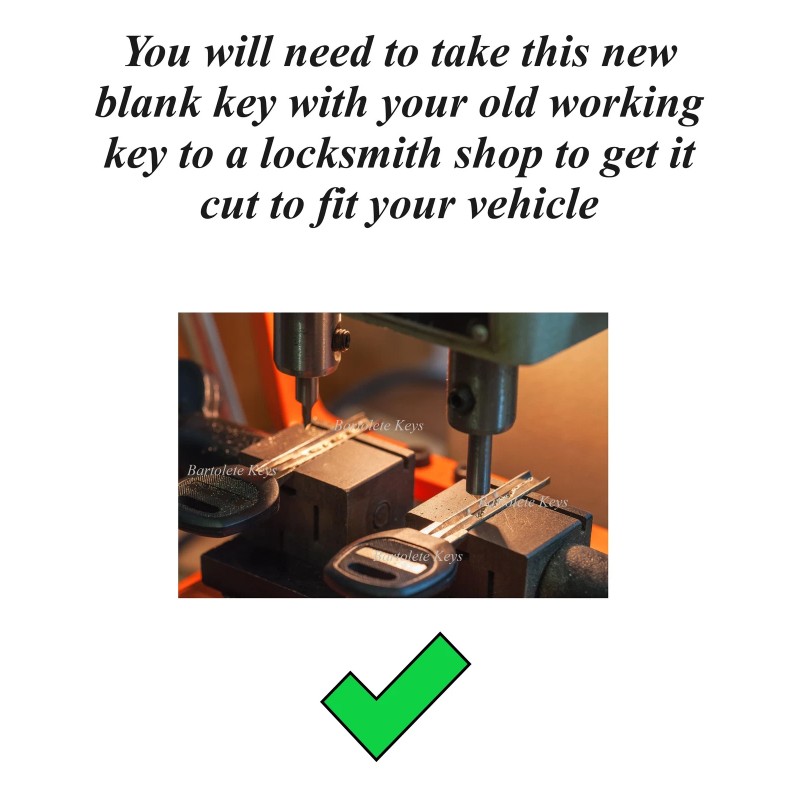 Bartolete Keys Replacement Transponder Car Key Blank Fits Ford E150