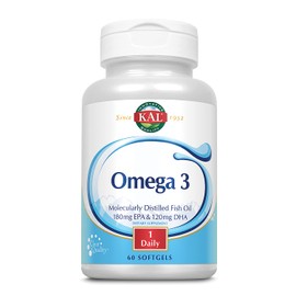 Kal 180120 1000 MG Omega 3 Fish, 60 Count                                                                                                             