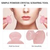 Uonlytech 2Pcs Tool Rose Quartz Mushroom Face Massager Health Jade