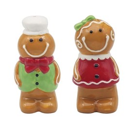 Lesser & Pavey British Designed Salt and Pepper Sets | Salt and Pepper Shaker for All Type of Kitchens | Salt Shaker & Pepper Shaker Perfect for Home or Businesses - Christmas Gingerbread