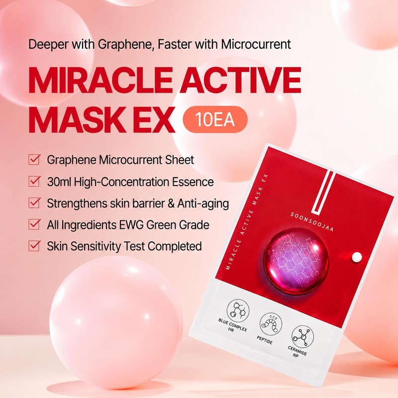 Soonsoojaa Worm Peptides Miracle Active Face Mask Korean Cosmetics Fine