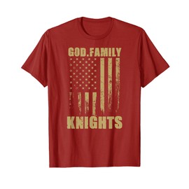 Mount Vernon Knights God. Family. Vintage USA Flag T-Shirt