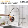 Commercial Kitchen Faucet AIMADI,Kitchen Faucets with Pull Down Sprayer Brushed