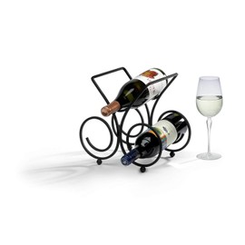 Spectrum Diversified Bordeaux, 3 Holder Countertop Storage, Sturdy Steel Wire Rack for Home Bar & Kitchen, Holds Standard & Jumbo Wine Bottles