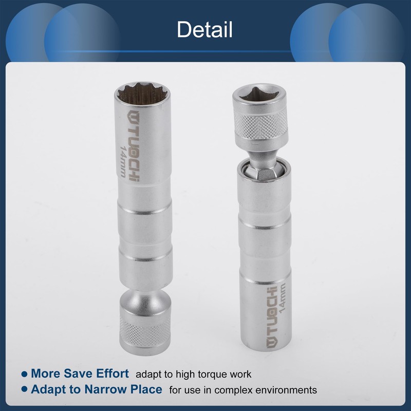INFINAUTO Universal Joint Spark Plug Impact Socket 97mm for Car