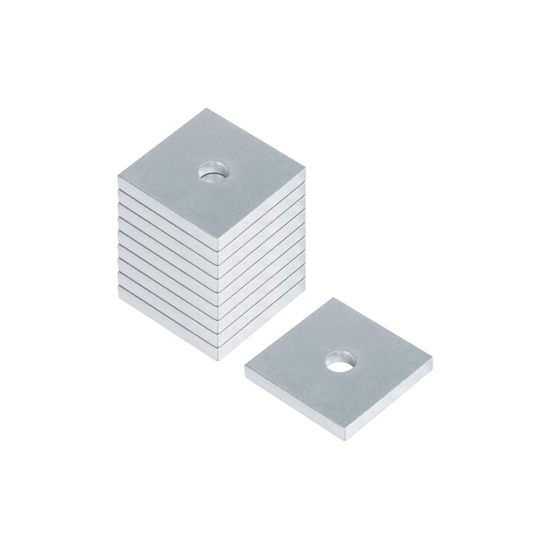 heneng 10 Pcs Square Plate Washers, 3/8"(ID) x 2" x