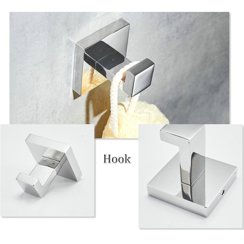 SHUNLI Chrome Bathroom Accessories Set - Hand Towel Rail Toilet