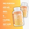 WFN Approved NAC 600 mg per Capsule - 365 Capsules